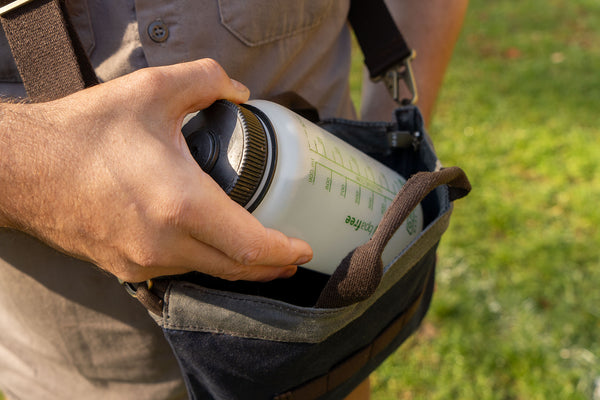 Carrying a Nalgene water bottle in a Daggerfish FIeld Bag